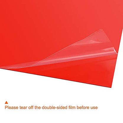 4Pcs A4 Gel Light Lighting Filter Overlay Transparent Color Correction Plastic Vinyl PVC Sheets Photography Television Red
