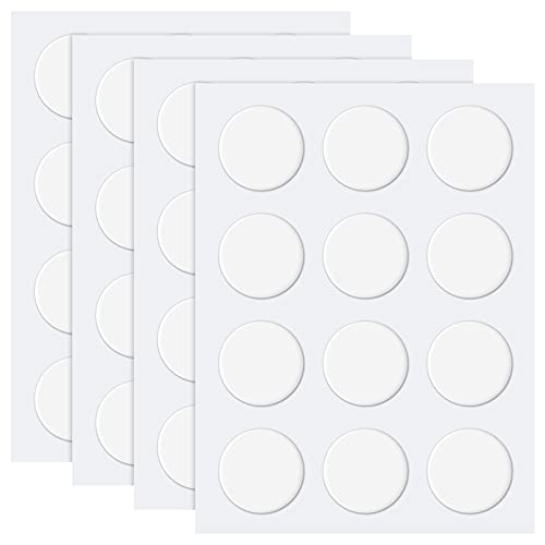 60 Pcs Double Sided Adhesive Dots Clear Glue Point Tape Stickers Balloon Glue Round Mini No Traces Adhesive Sticker Dot Sticker for Classroom Decor Craft DIY Office (60 Count)