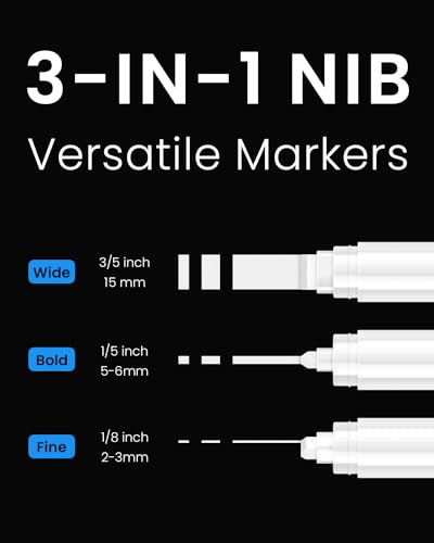 White Poster Markers Jumbo Paint Pen (5 Count)