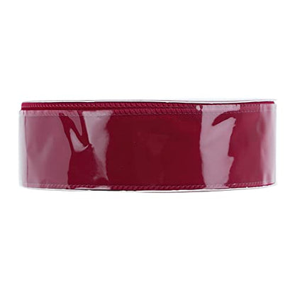 Red 1.5 Inch Velvet Wired Ribbon 25 Yards Dark Red Velvet Ribbons Spool Velvet Christmas Ribbons Red Velvet Wired Ribbon for Christmas Tree (75 Foot)