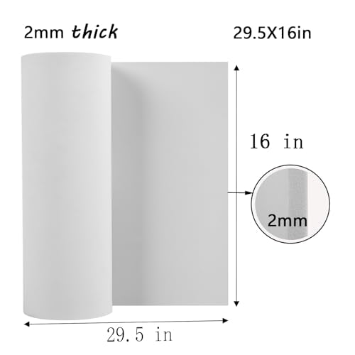 2mm EVA Foam Sheets Roll 16x29.5in White for Cosplay DIY 90kg