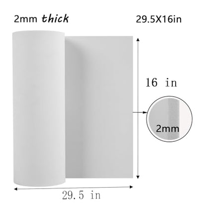 2mm EVA Foam Sheets Roll 16x29.5in White for Cosplay DIY 90kg