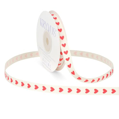 Red Hearts Cotton Ribbon (36 Foot)