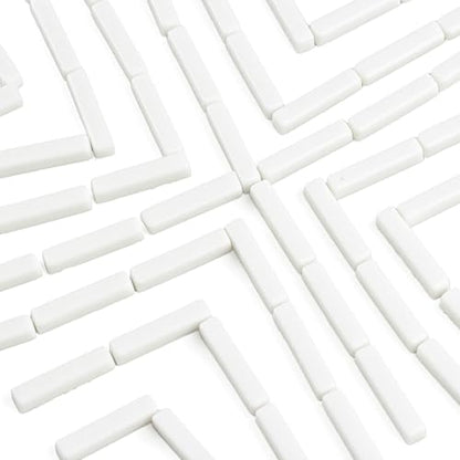 White Mosaic Tiles for Crafts Bulk (5.29 Ounce)