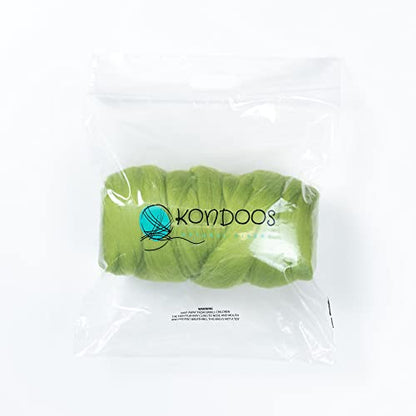 Colored Natural Wool roving (16 Ounce)