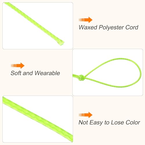Waxed Cord 0.5mm Waxed Polyester Cord 175 Yard Wax String for Bracelet Making