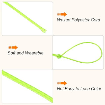 Waxed Cord 0.5mm Waxed Polyester Cord 175 Yard Wax String for Bracelet Making