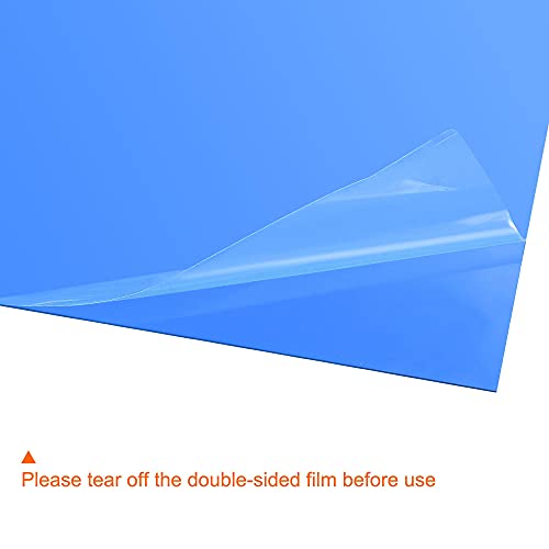 4Pcs A4 Gel Light Lighting Filter Overlay Transparent Color Correction Plastic Vinyl PVC Sheets Photography Television Blue (4 Count)