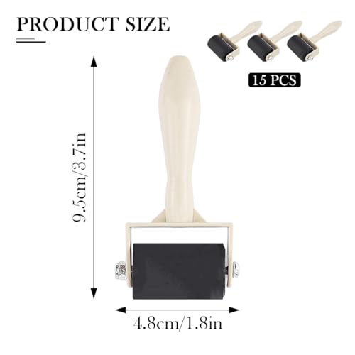 15Pcs Printmaking Brayer Rubber