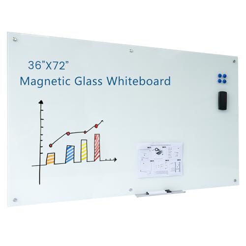 Magnetic Glass Writeboard Tempered Glass Dry Erase Boards Wall Mounted Frameless Whiteboard Bulletin Message Boards