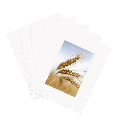 8x10 White Picture Mats with Core Bevel Cut Frame Mattes for 5x7 Pictures