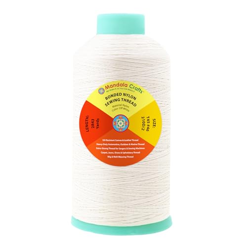 Size 46 210D T45 Off White Bonded Nylon Thread
