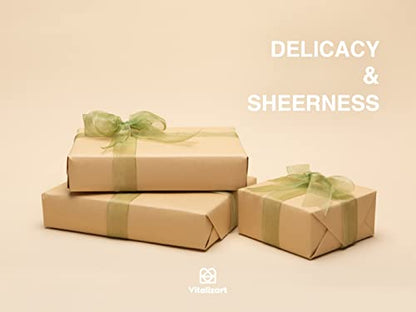 Sage Green Organza Ribbon 1" x 30 Yd Sheer Gift Wrapping Ribbon (90 Foot)