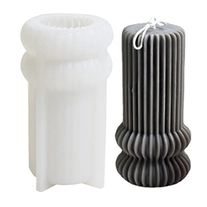 Stripe Roman Column Silicone Candle Mold Geometric Wax Soap Mold Fondant Chocolate Cake Baking Mould Plaster Clay Resin Epoxy Mold