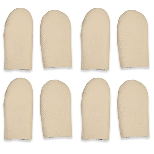 4 Pairs Leather Finger Protector Needle Felting Knitting Finger Thimble Guards Tools