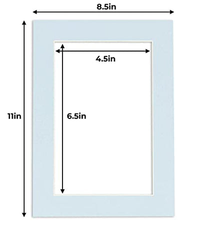 5x7 Mat for 8.5x11 Frame (25 Count)