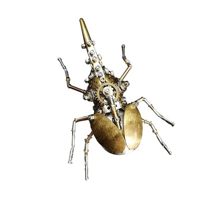 Steampunk Mechanical Rhinoceros Beetle Insect 3D Metal Puzzle Model Kits 160+ Parts 2 (100 Count)