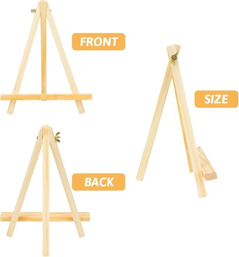 4Pack 9 Inch Pine Wood Easels (4 Count)