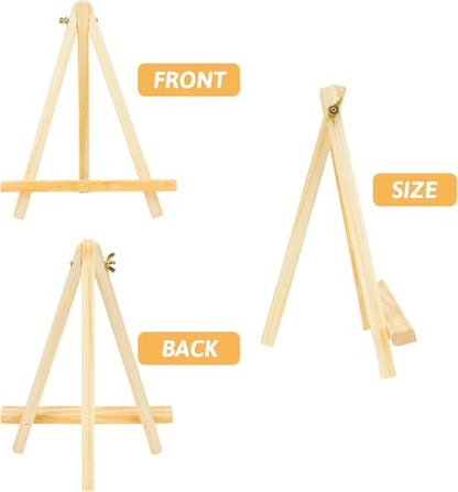 4Pack 9 Inch Pine Wood Easels (4 Count)