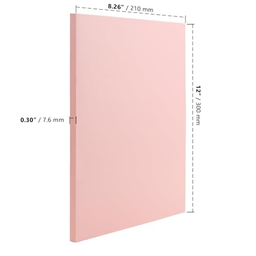 5 PCS 8.3 x 11.8 Inch Pink Large Rubber Stamp Carving Linoleum Blocks (5 Count)