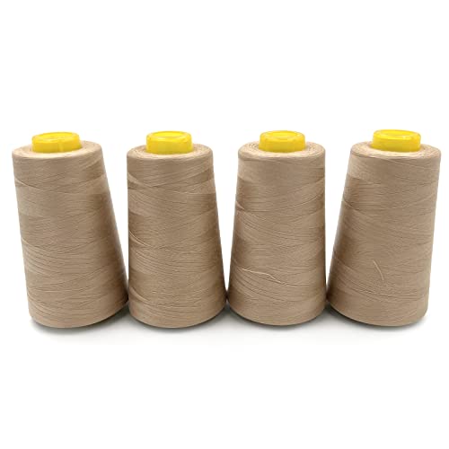 4 Cones of 3000 Yards Each Spool Thread for All Purpose (36000 Foot)