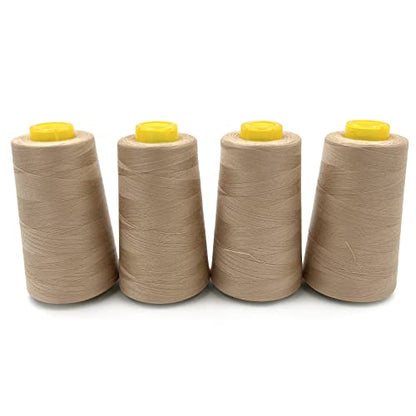 4 Cones of 3000 Yards Each Spool Thread for All Purpose (36000 Foot)