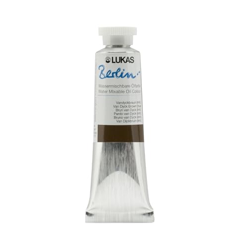 Berlin Pro Artists Water Mixable Oil Paint 37 ml Tube Van Dyck Brown Hue