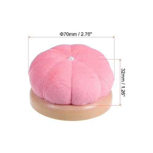 Wooden Base Needle Pincushions Japanese Style Pin Cushions Round Pin Cushion Needle Holder for Sewing Quilting Needlework DIY Crafts