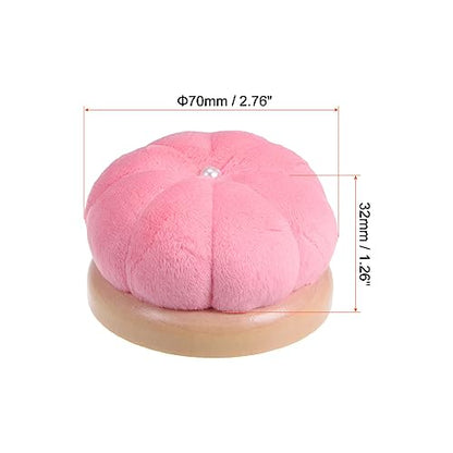 Wooden Base Needle Pincushions Japanese Style Pin Cushions Round Pin Cushion Needle Holder for Sewing Quilting Needlework DIY Crafts