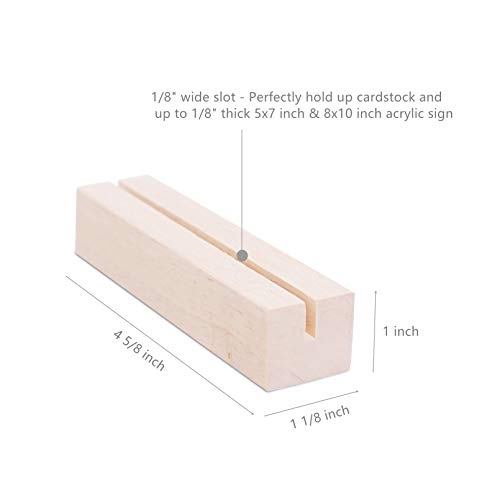 50 Pack Oak Wood Table Number Stands (50 Count)