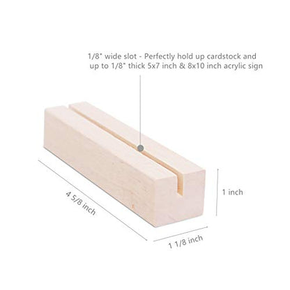 50 Pack Oak Wood Table Number Stands (50 Count)