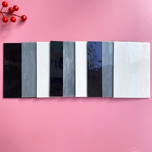 24 Sheets Stained Glass Sheet Black White Gray Collection (24 Count)