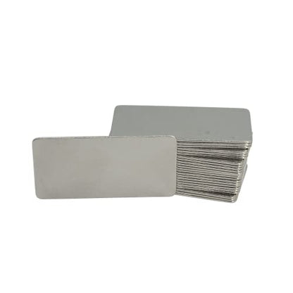 Stainless Steel Engraving Blank Tags Rectangle Stamping Blanks Blank Metal Plate 25 Pack 1x2Inch