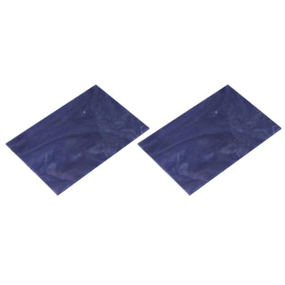 2 Pcs Stained Glass Sheet Mosaic Tile 7.9 Inch x 5.9 Inch Deep Blue Stained Glass Sheets for Crafts DIY Art Project