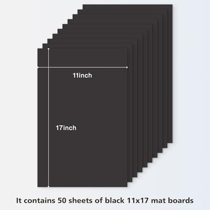 50 Pack 11x17 Uncut Photo Mat Matboards