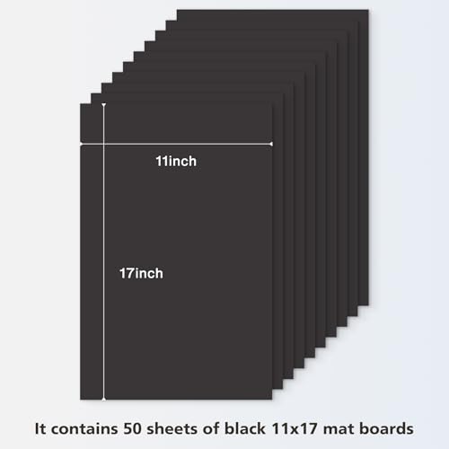 50 Pack 11x17 Uncut Photo Mat Matboards