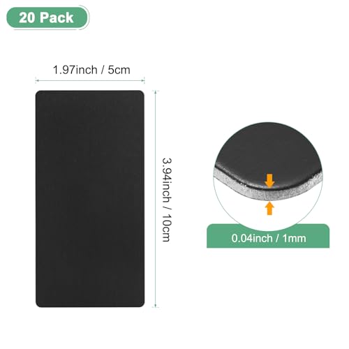 20 Pack Anodized Aluminium Laser Engraved Mount Metal Plate 4x2x0.04 Inch Engraver Blank Anodized Aluminum Sheets for DIY Laser Printing (20 Count)