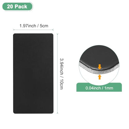 20 Pack Anodized Aluminium Laser Engraved Mount Metal Plate 4x2x0.04 Inch Engraver Blank Anodized Aluminum Sheets for DIY Laser Printing (20 Count)
