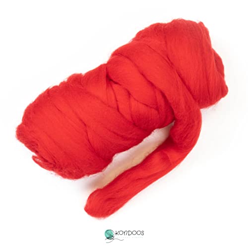 Colored Natural Wool roving