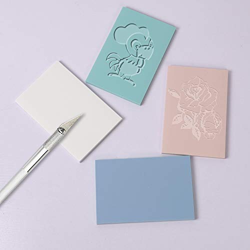 20 PCS 4 x 6 Inch Soft Rubber Stamp Carving Blocks (20 Count)