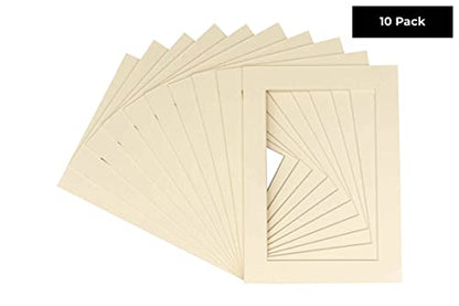 Pack of TEN 8.5x11 Mats Bevel Cut for 7x9 Photos (10 Count)