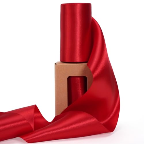 Red Satin Ribbon 4 Inch x 10 Yards Double Faced