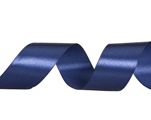 1 1 2 Inch Navy Solid Satin Ribbon for Gift Wrapping (150 Foot)