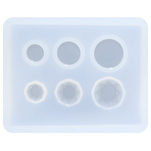 Mini Jewelry Cut Diamonds and Flat Round Resin Epoxy Silicone Mold