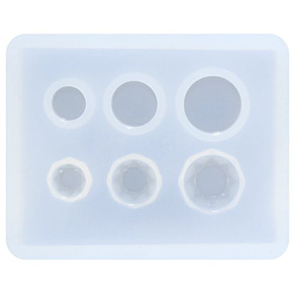 Mini Jewelry Cut Diamonds and Flat Round Resin Epoxy Silicone Mold