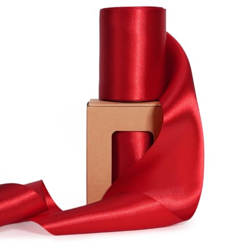 Red Satin Ribbon 3 Inch x 10 Yards Double Faced