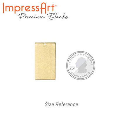 Premium Metal Stamping Rectangle Blanks for Metal Stamping and Jewelry Making (24 Count)