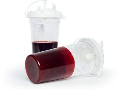 DiSorb Suction Canister Sterilizer Absorbent Powder - Absorbs Bodily Fluids & Blood - for Hospitals, Health Care Facilities, Veterinary Clinics - EPA Approved Solidifier - 500cc -100 Bottles Per Case
