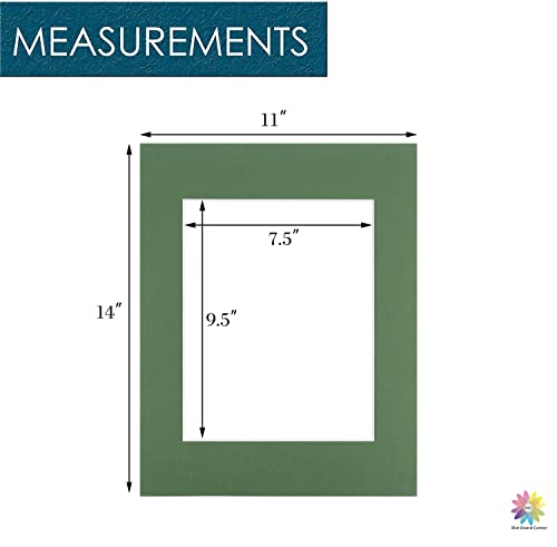 Mat Board Center 10 Pack 11x14 Photo Mats for 8x10 Picture (10 Count)