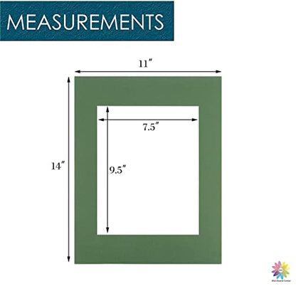 Mat Board Center 10 Pack 11x14 Photo Mats for 8x10 Picture (10 Count)